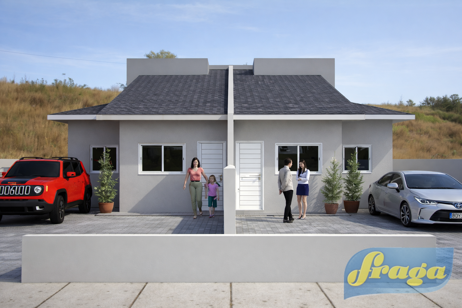 Duas Casas Geminadas em Pesacaria Brava